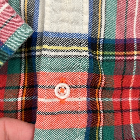 🌟J. Crew Kids Flannel Plaid Shirt “Snowy Stewart Tartan”, 4-5T (x-small)🌟 - Picture 5 of 7
